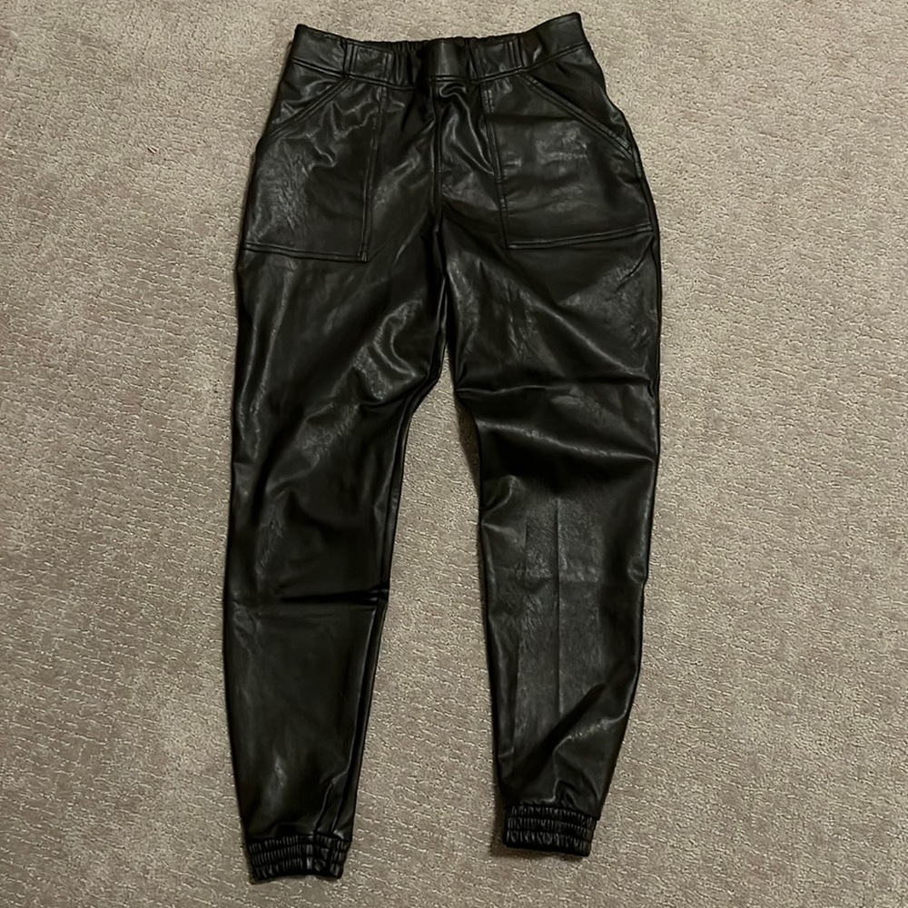 Spanx faux leather joggers - size L